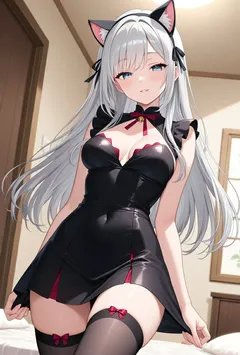 男大学生才不会戴上假发变成白毛猫娘